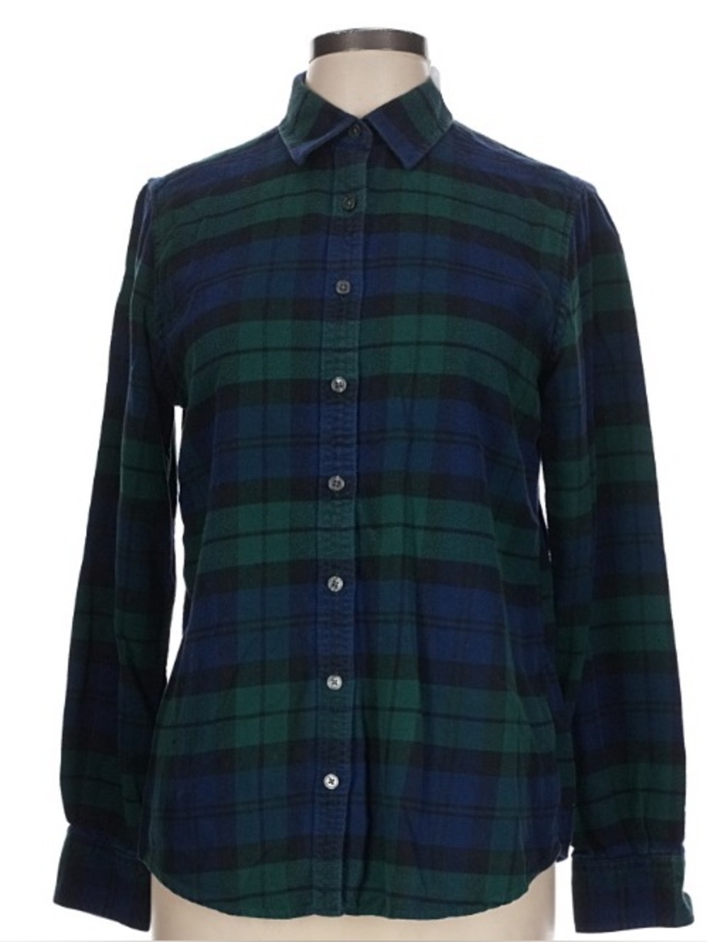 Land’s End Black Watch style plaid flannel shirt